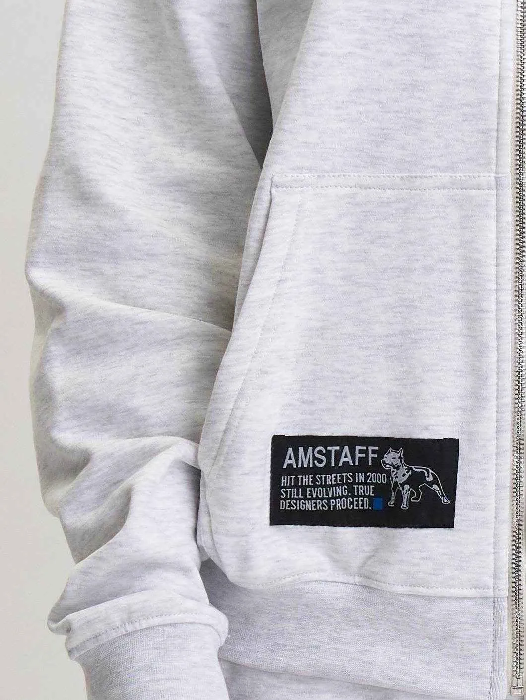 Amstaff Woman Basic Ziphoodie Grey