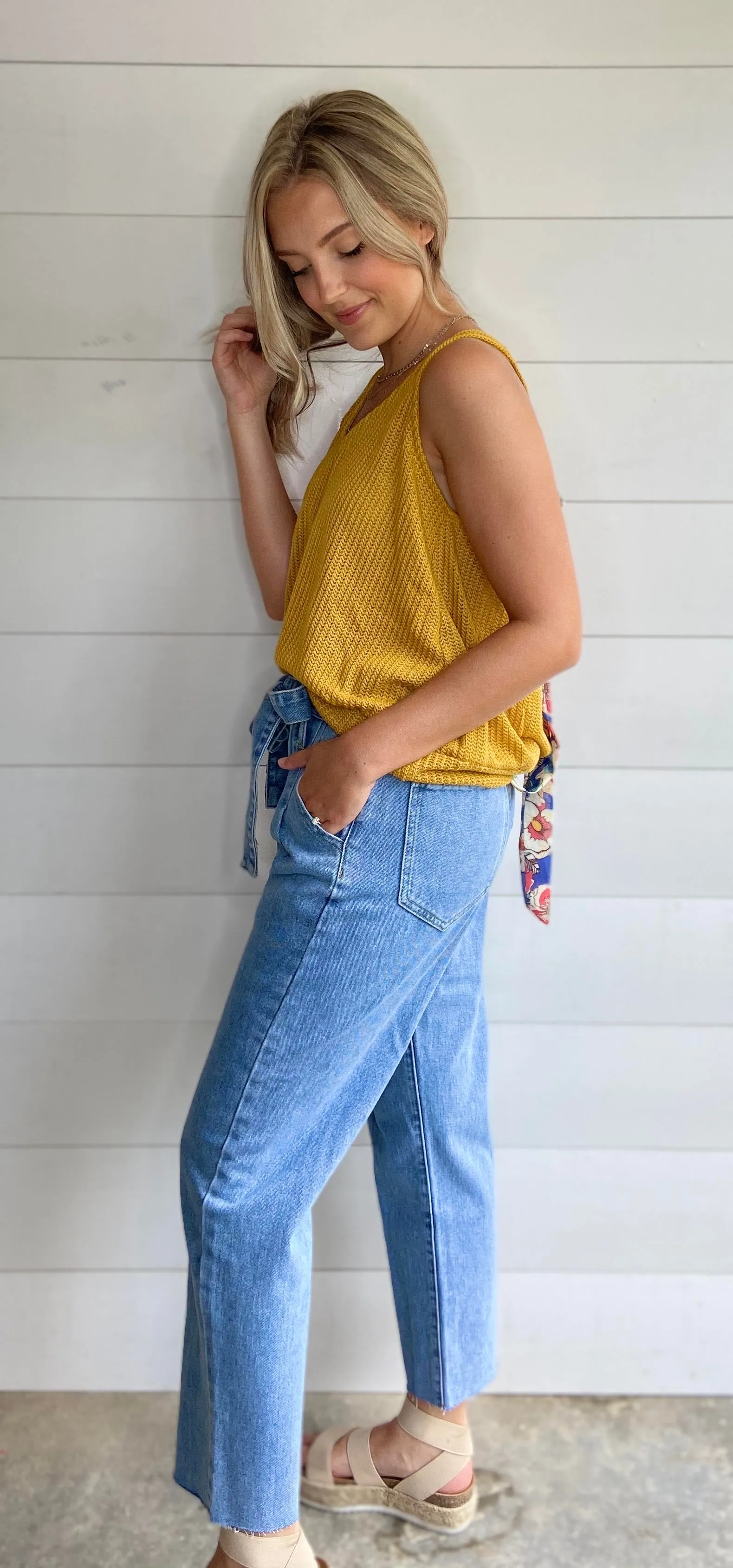 Belted Paperbag Denim
