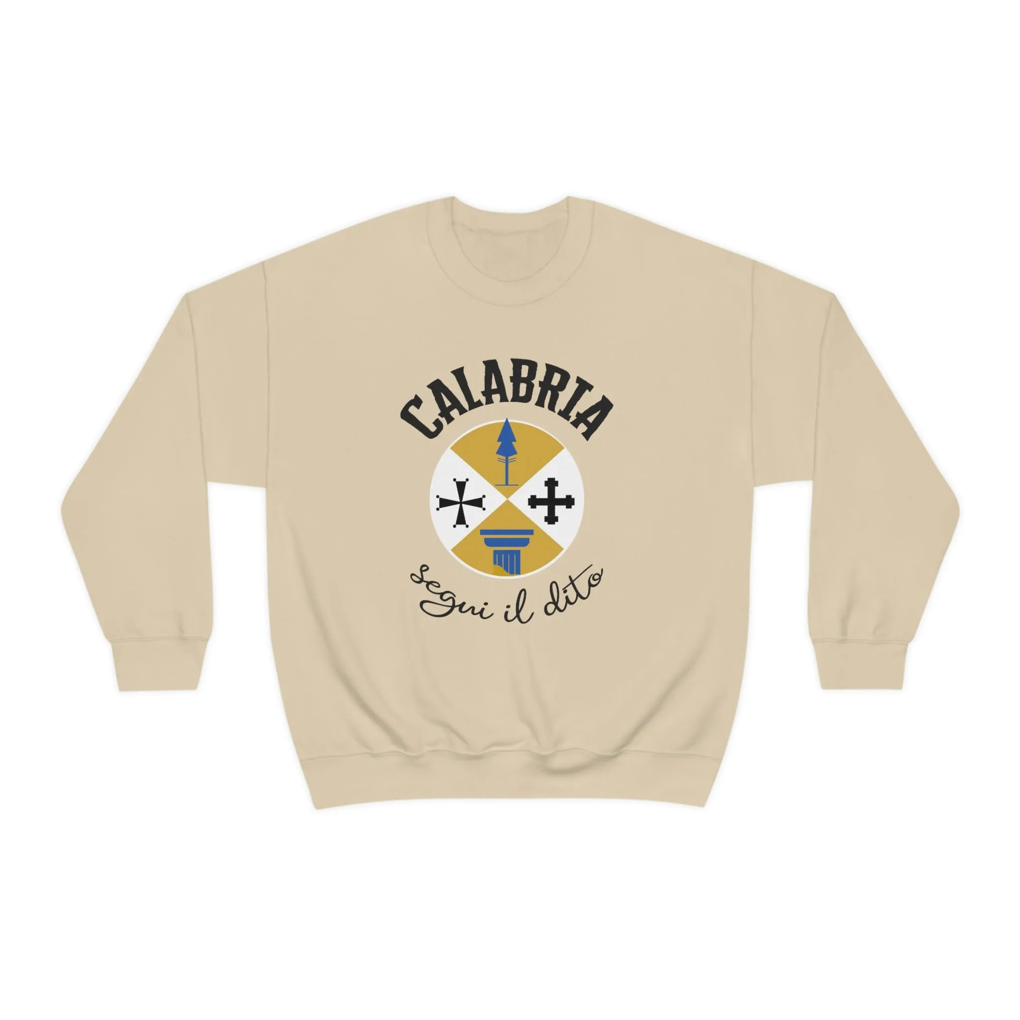Calabria Italy Coat of Arms Travel Shirt | Italian World Travel Gift | | Unisex Crewneck Sweatshirt