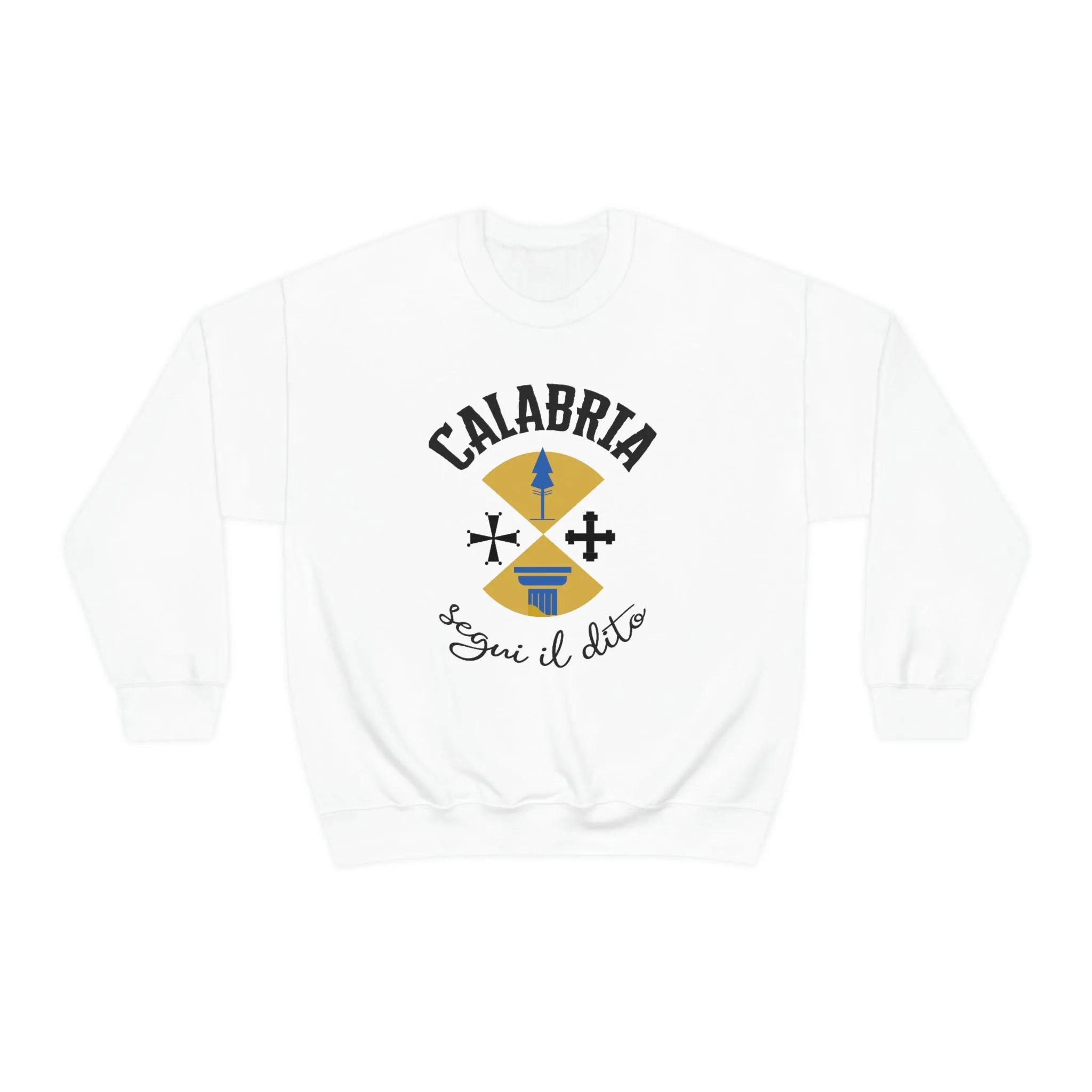 Calabria Italy Coat of Arms Travel Shirt | Italian World Travel Gift | | Unisex Crewneck Sweatshirt