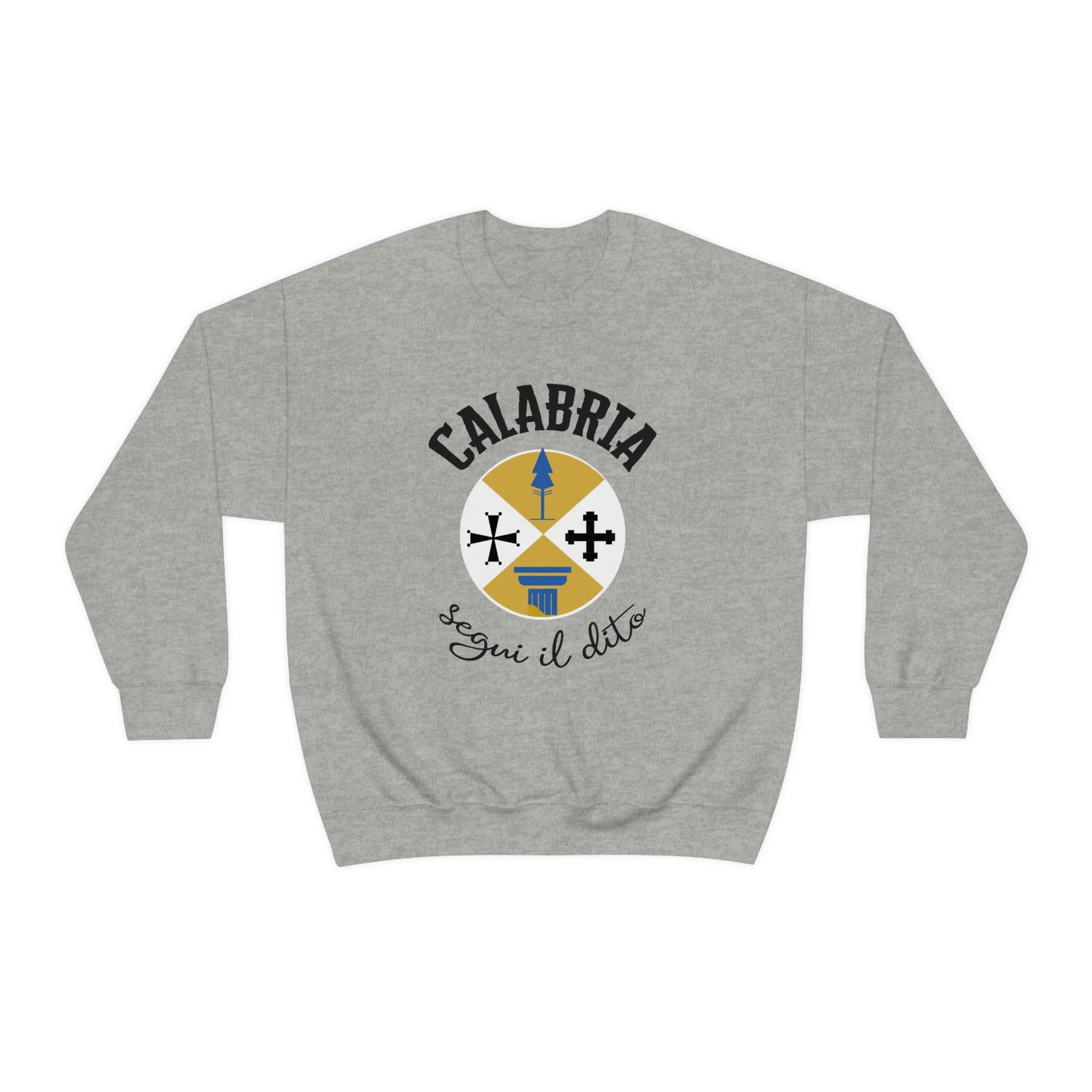Calabria Italy Coat of Arms Travel Shirt | Italian World Travel Gift | | Unisex Crewneck Sweatshirt