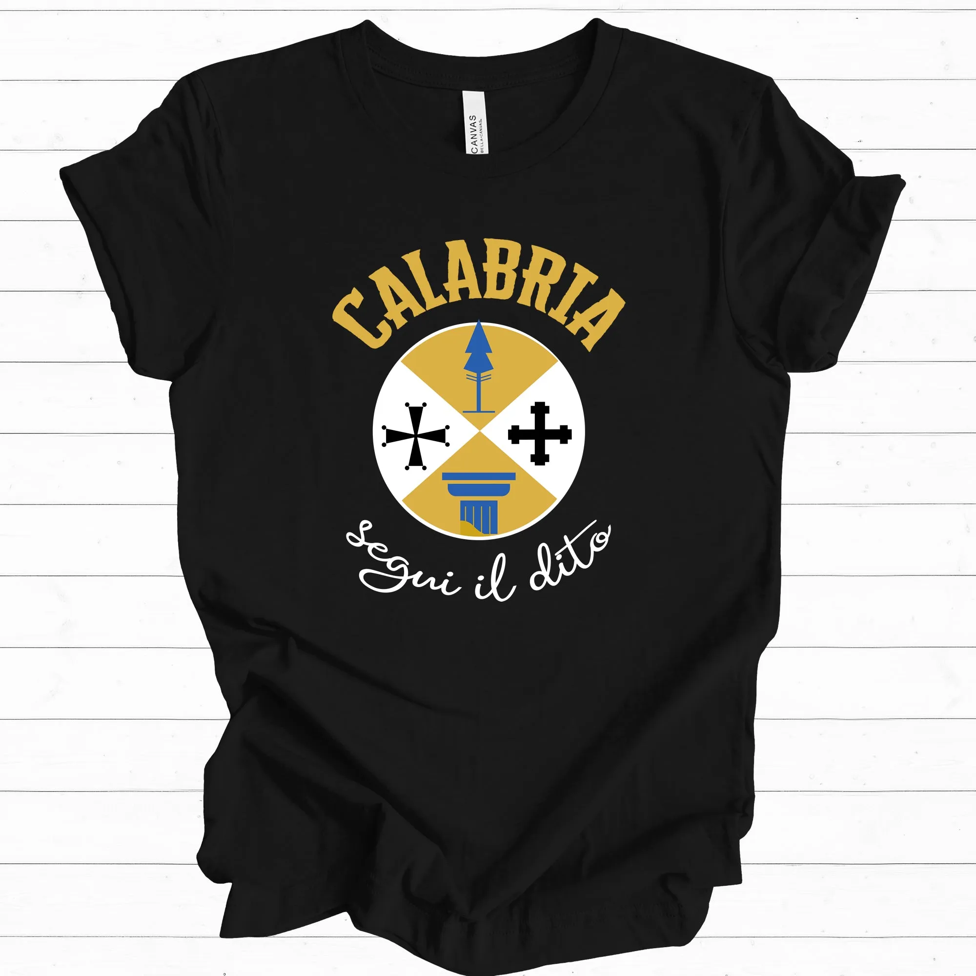 Calabria Italy Coat of Arms Travel Shirt | Italian World Travel Gift | Unisex Jersey T-shirt