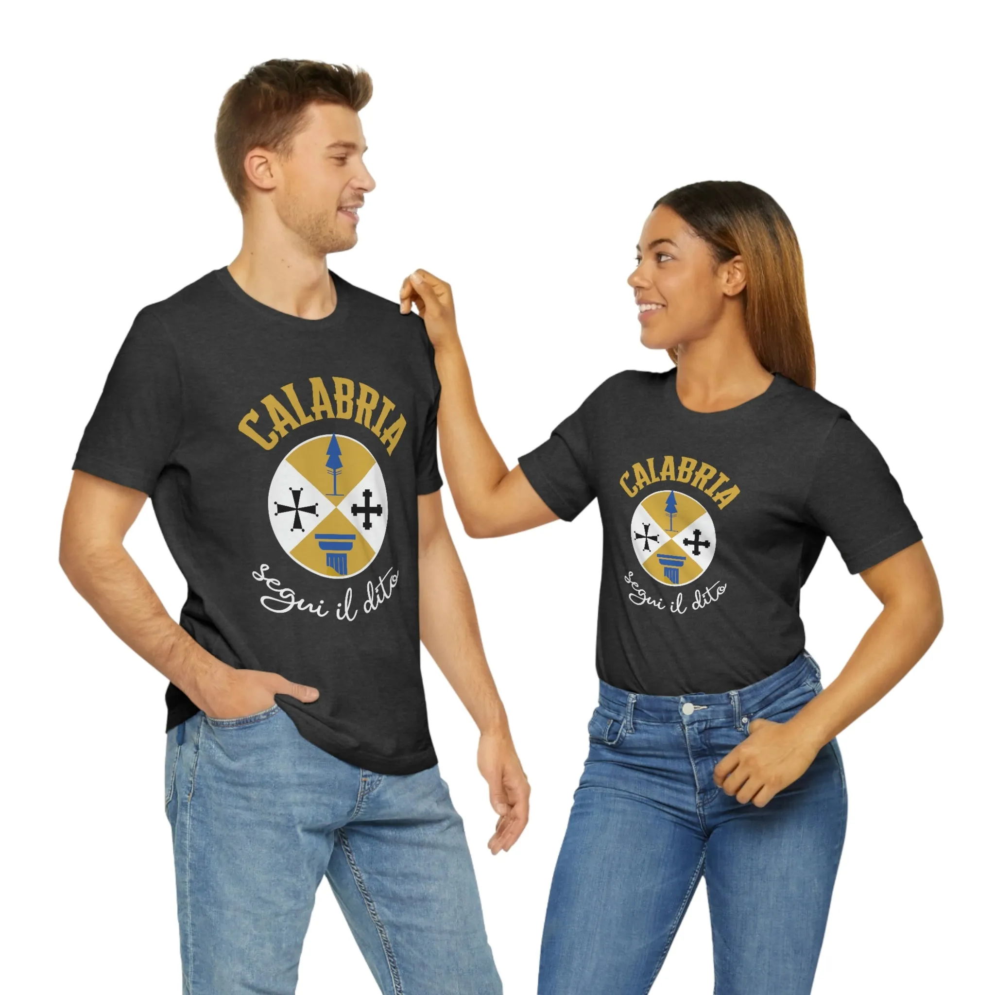 Calabria Italy Coat of Arms Travel Shirt | Italian World Travel Gift | Unisex Jersey T-shirt