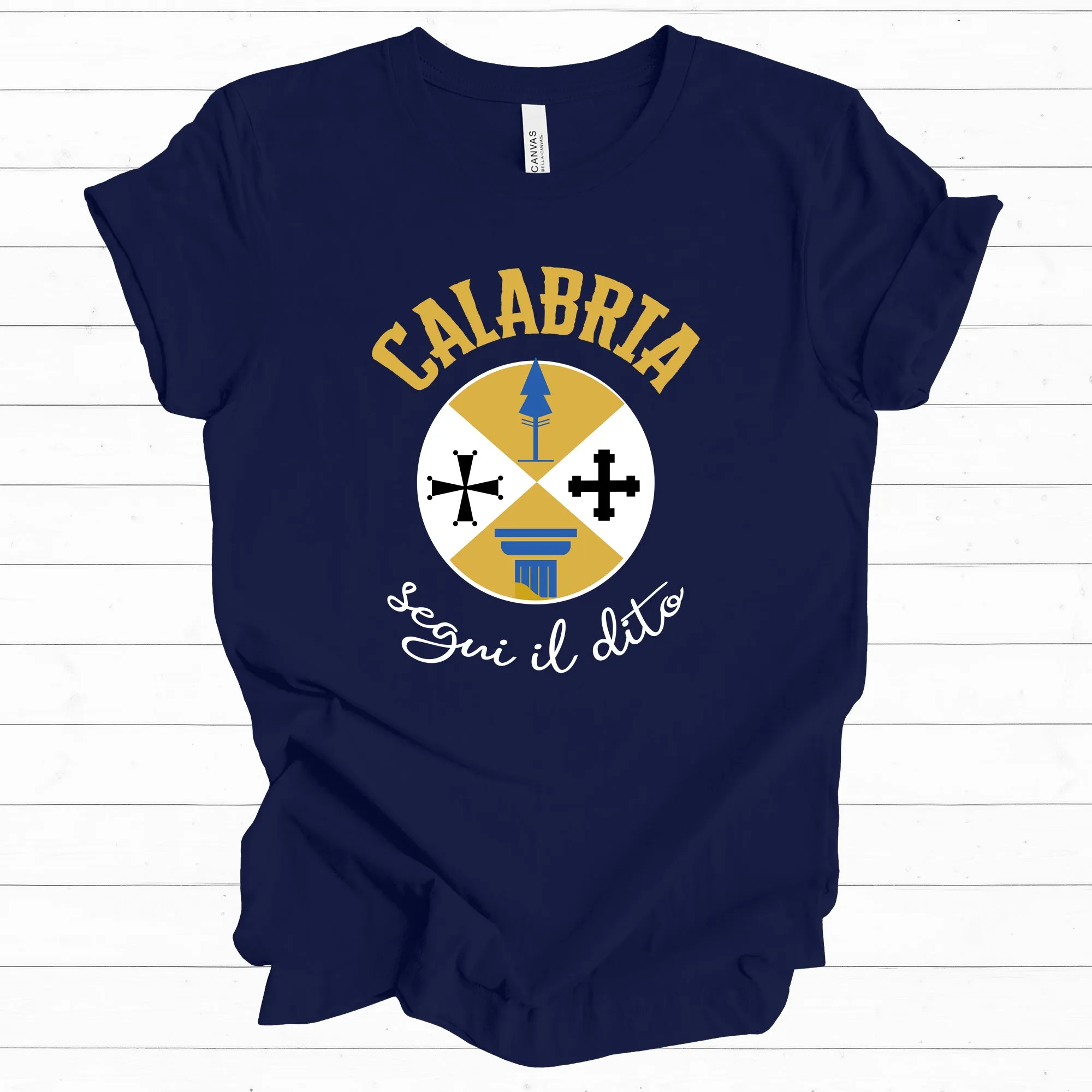 Calabria Italy Coat of Arms Travel Shirt | Italian World Travel Gift | Unisex Jersey T-shirt