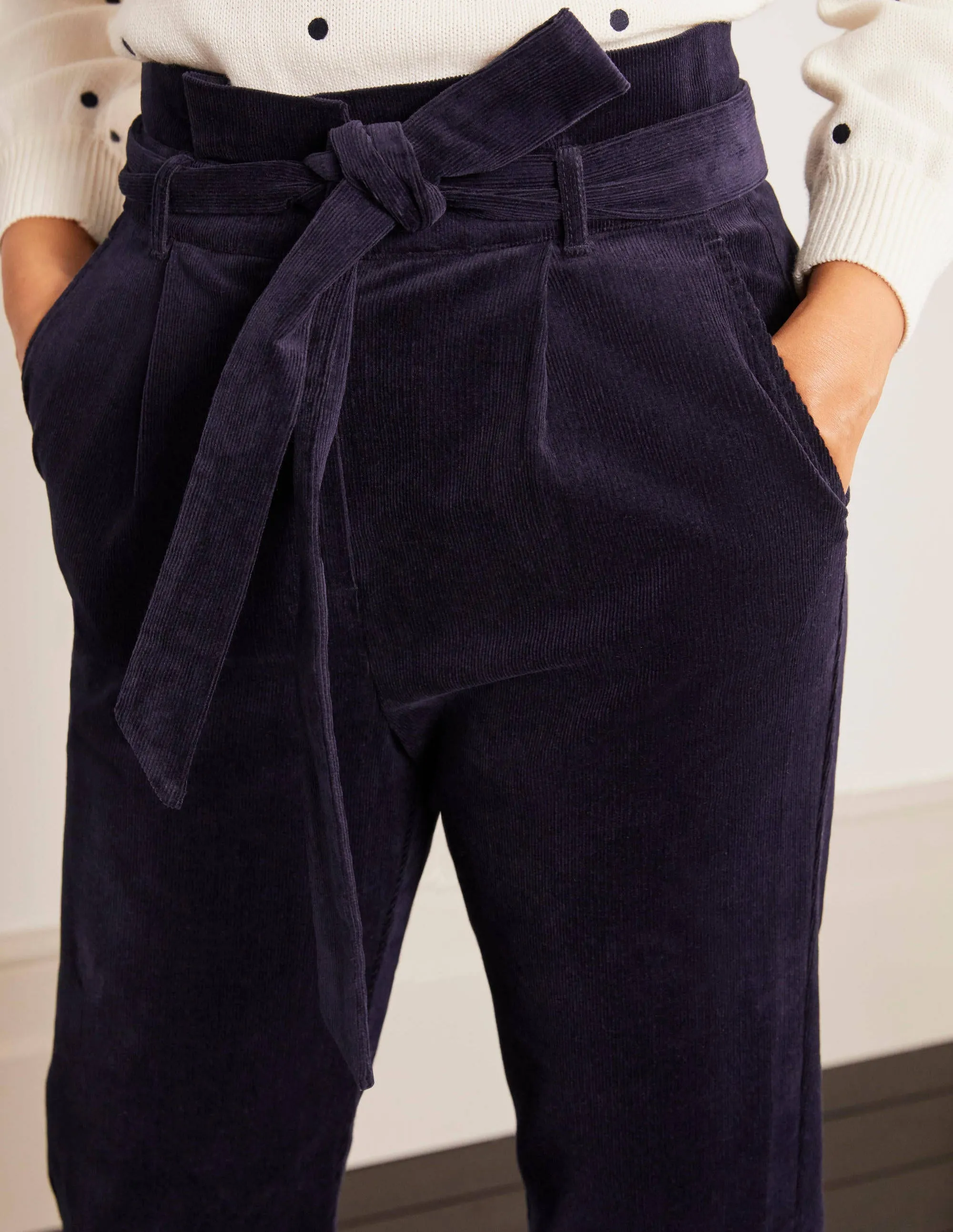 Chiswick Cord Trousers-Navy
