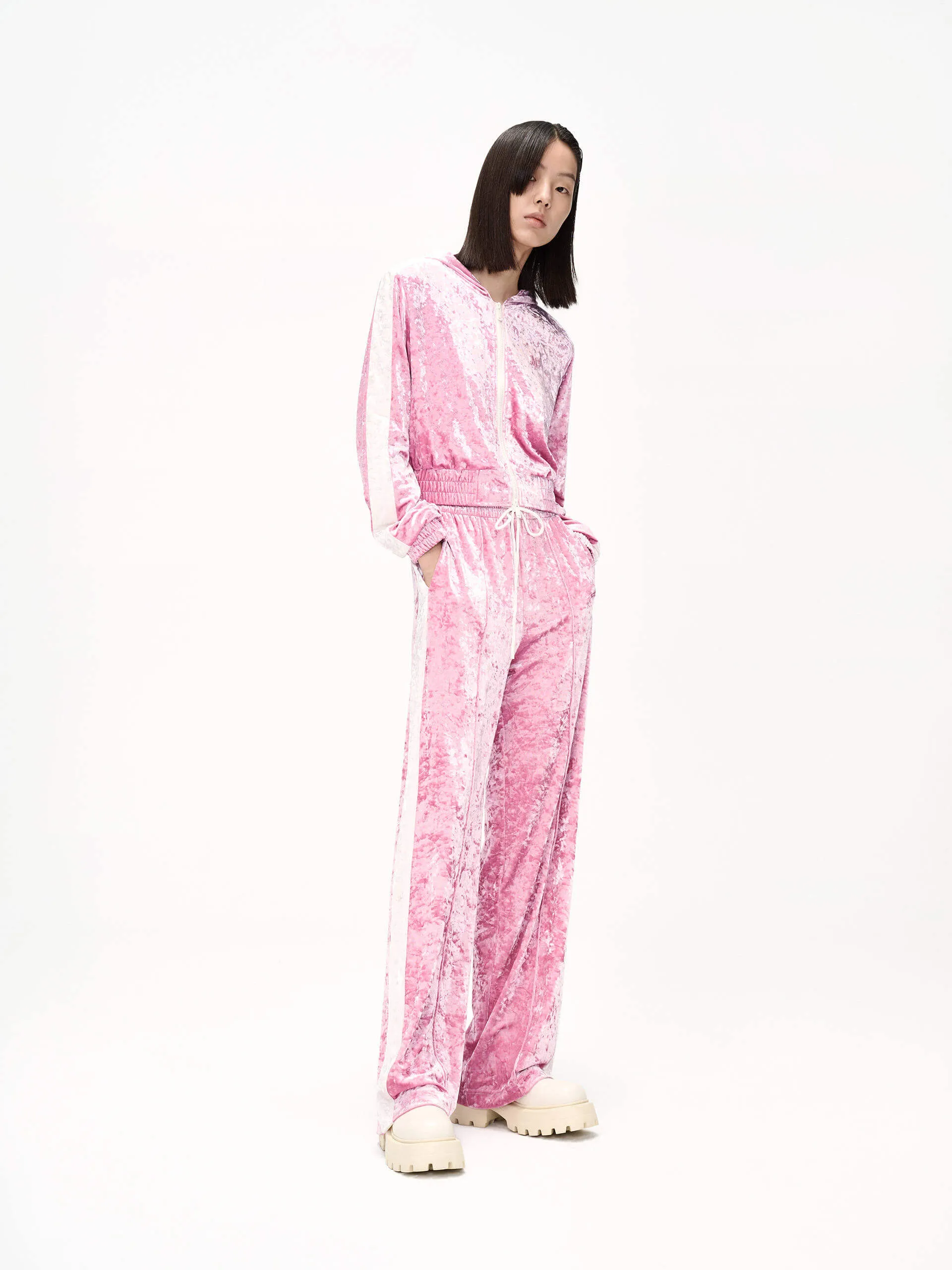 Contrast Straight Leg Pants