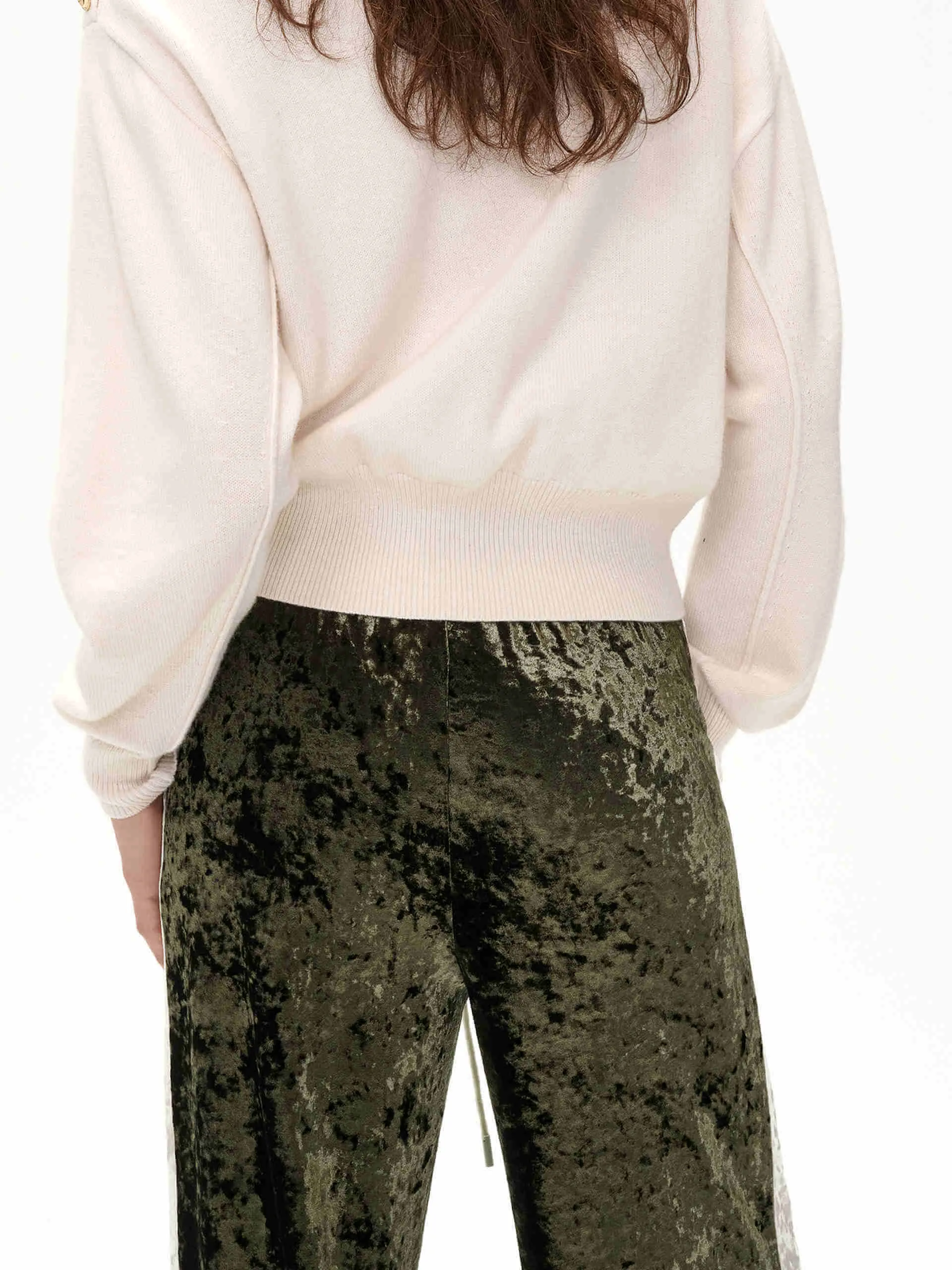Contrast Straight Leg Pants