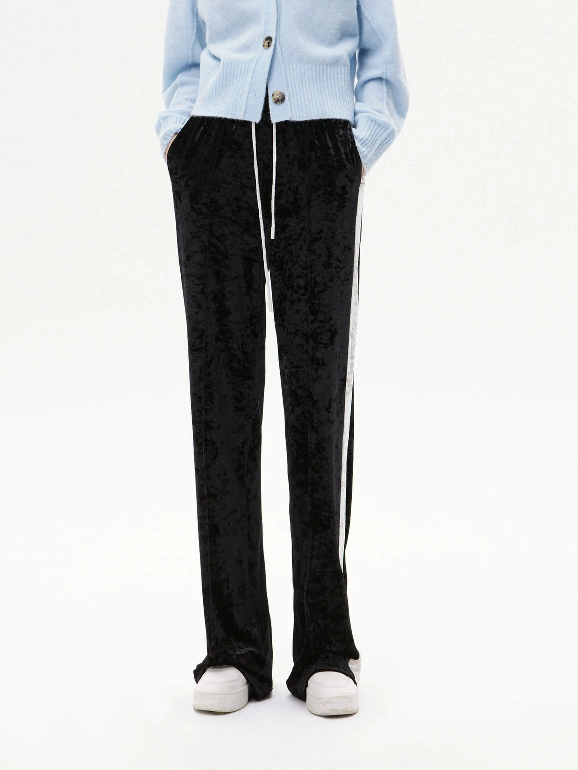 Contrast Straight Leg Pants