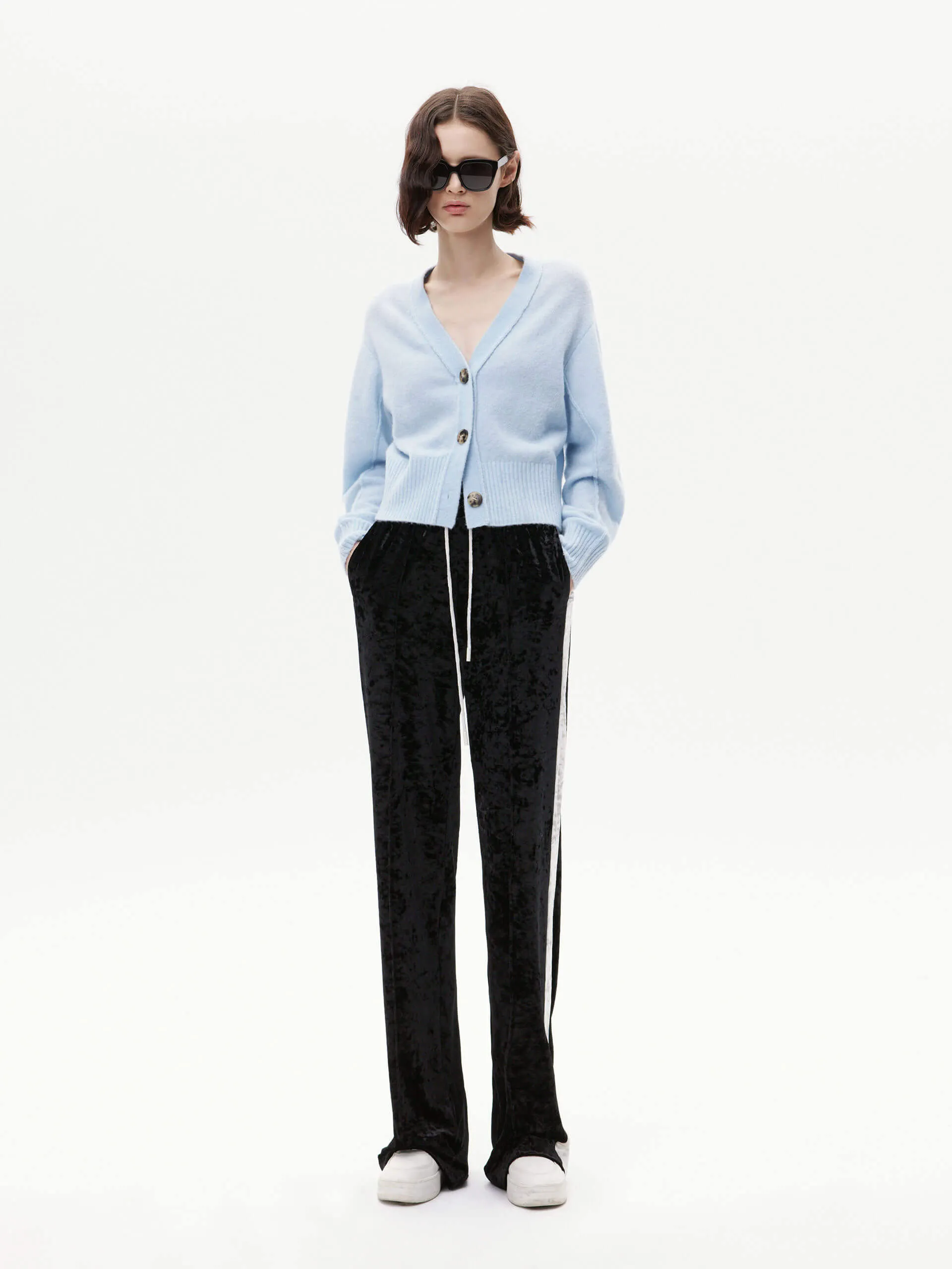 Contrast Straight Leg Pants