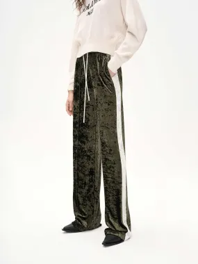 Contrast Straight Leg Pants