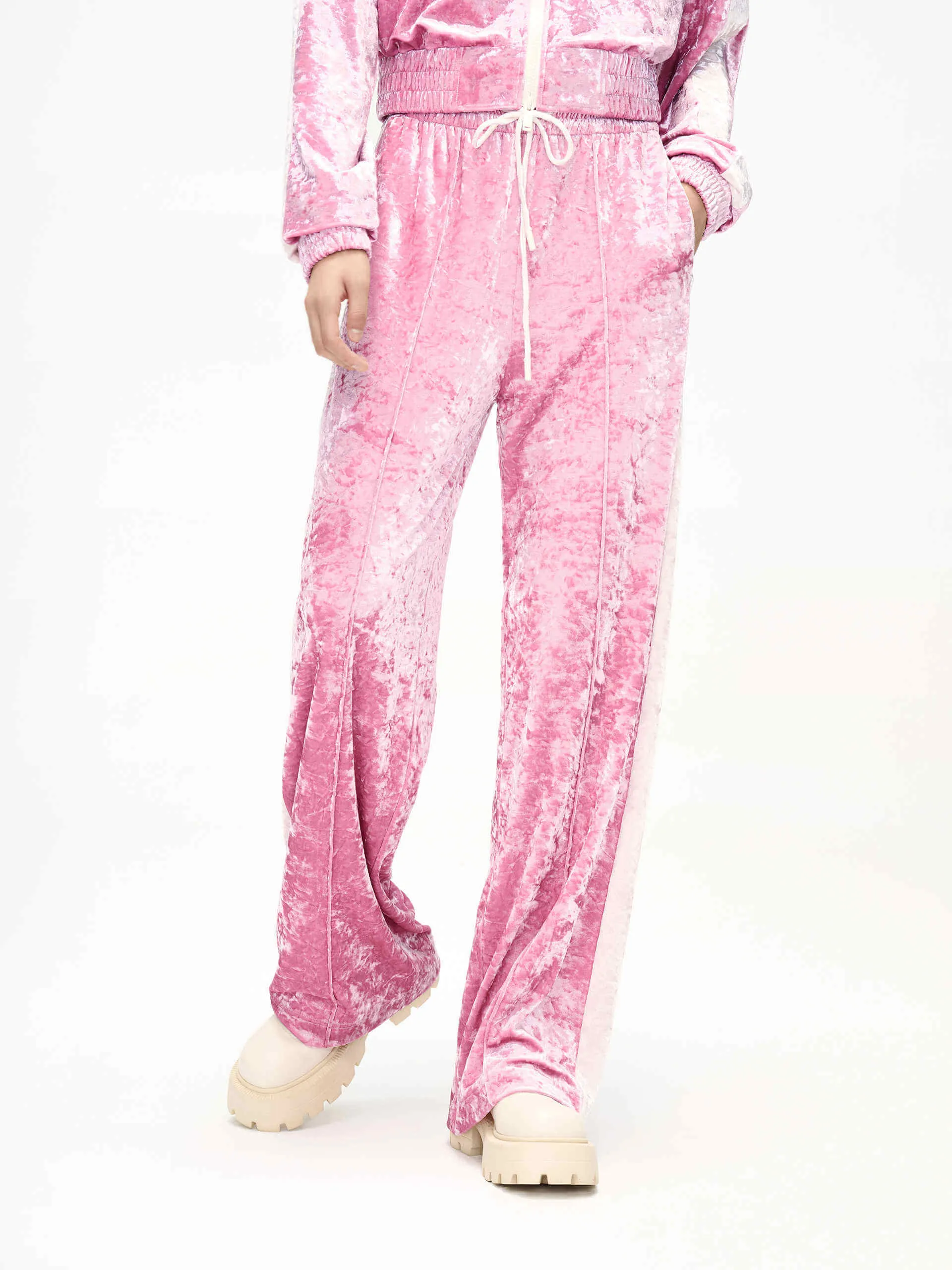 Contrast Straight Leg Pants