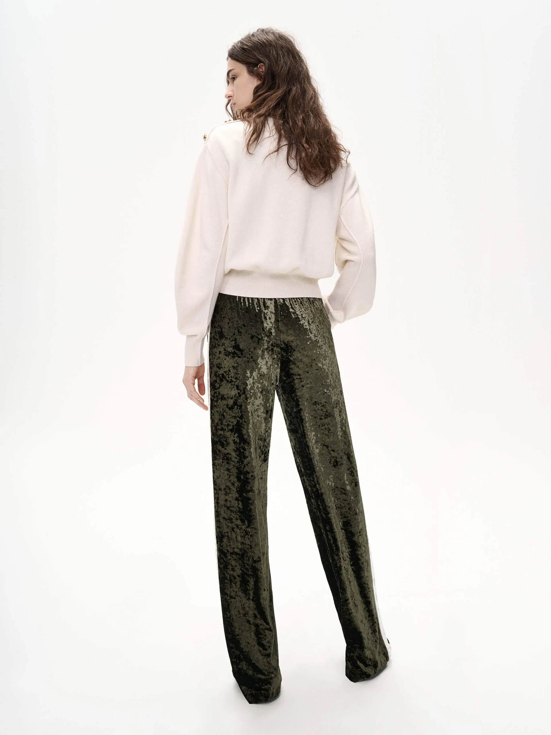Contrast Straight Leg Pants