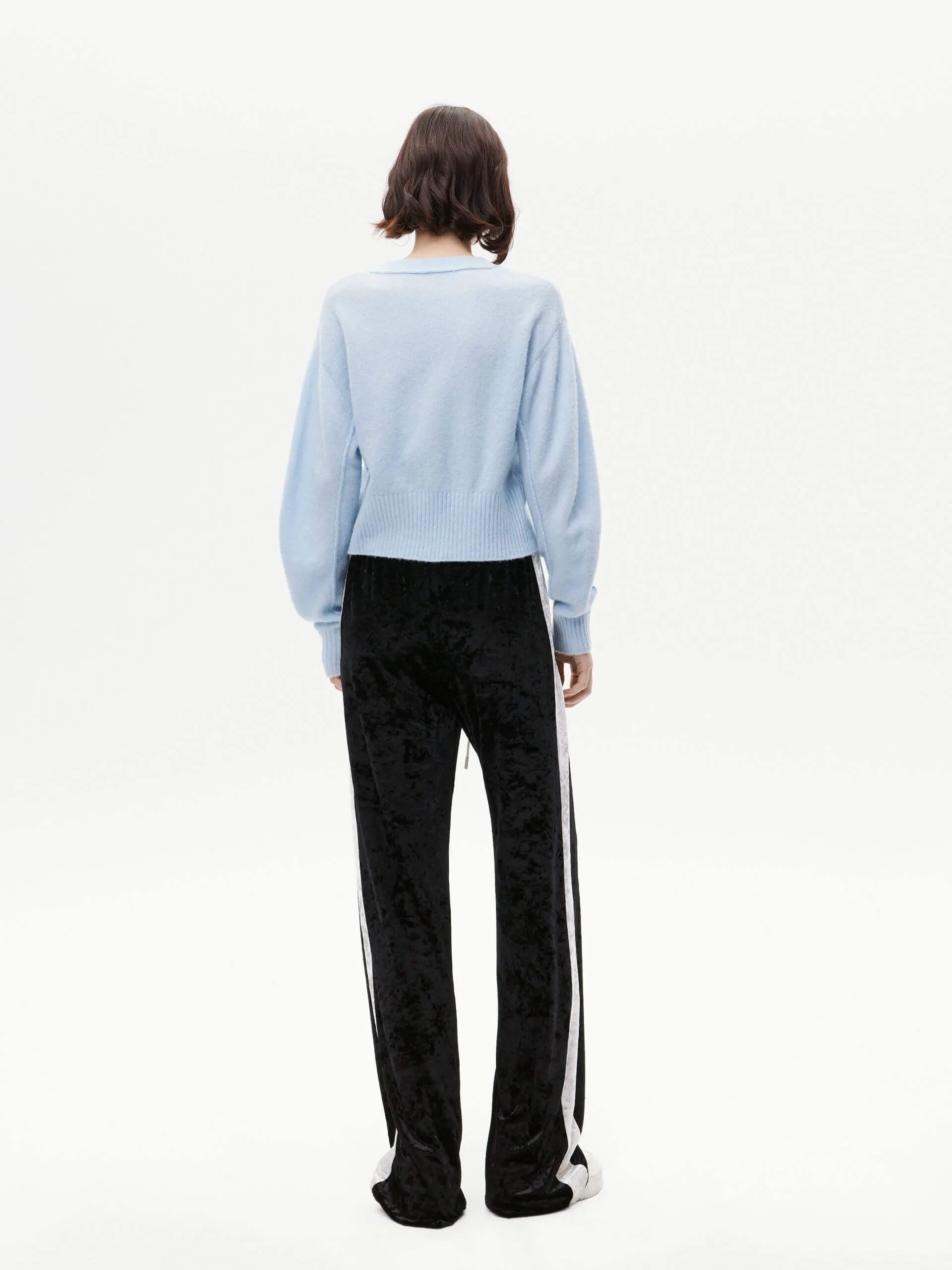 Contrast Straight Leg Pants