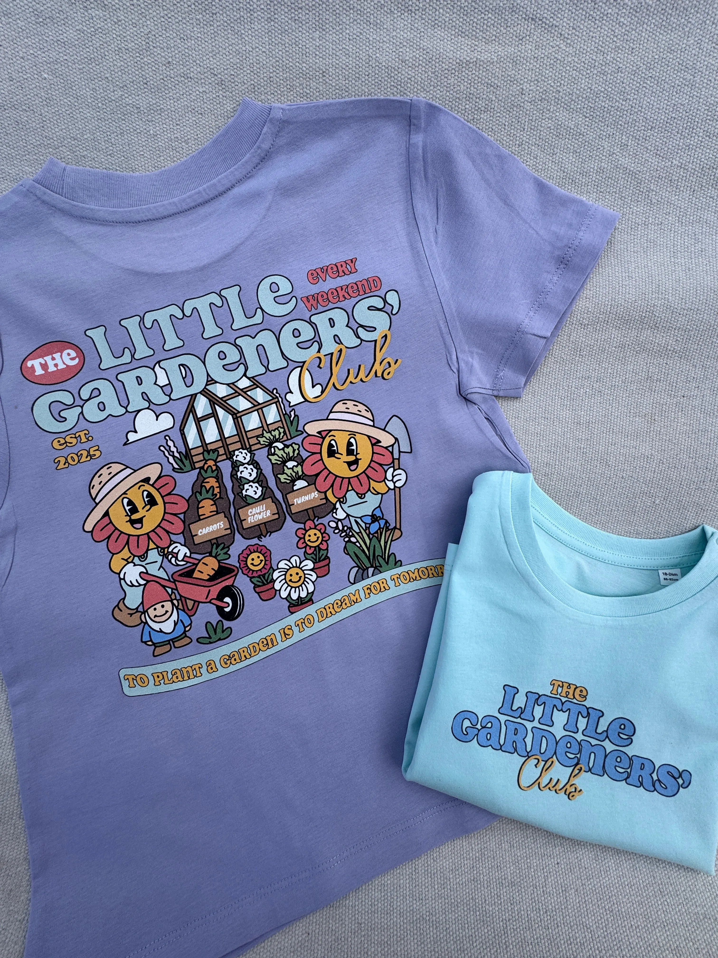 Little gardeners club organic T-shirt (adults and kids)