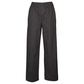 Zipper-front Men's chef straight leg pants Chalk Stripe